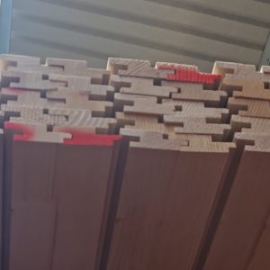 Sägeraues Weißtannen-Fassadenprofil Skyline SoPo-F25, 21x67 mm