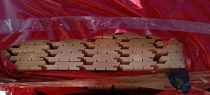 Nahaufnahme Fichte Fassadenprofil gehobelt mit Nut & Feder