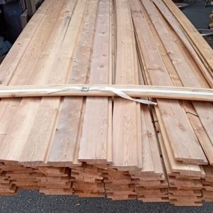 Paket sibirische Lärche Wechselfalz Schalung 19x96 mm, 4 m Länge, 83 Bretter