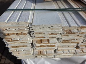 Paket Sopo N1 Profilholz Rundprofil 14x121 mm, 169 Stück, weiß imprägniert