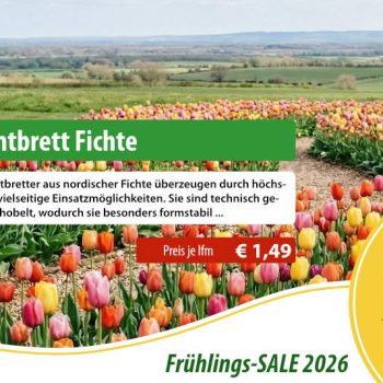 Frühlings-SALE 2026 bei holzhandel24.com